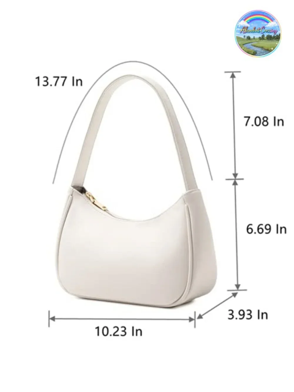Cute Hobo Tote Handbag Mini Clutch Purse with Zipper Closure